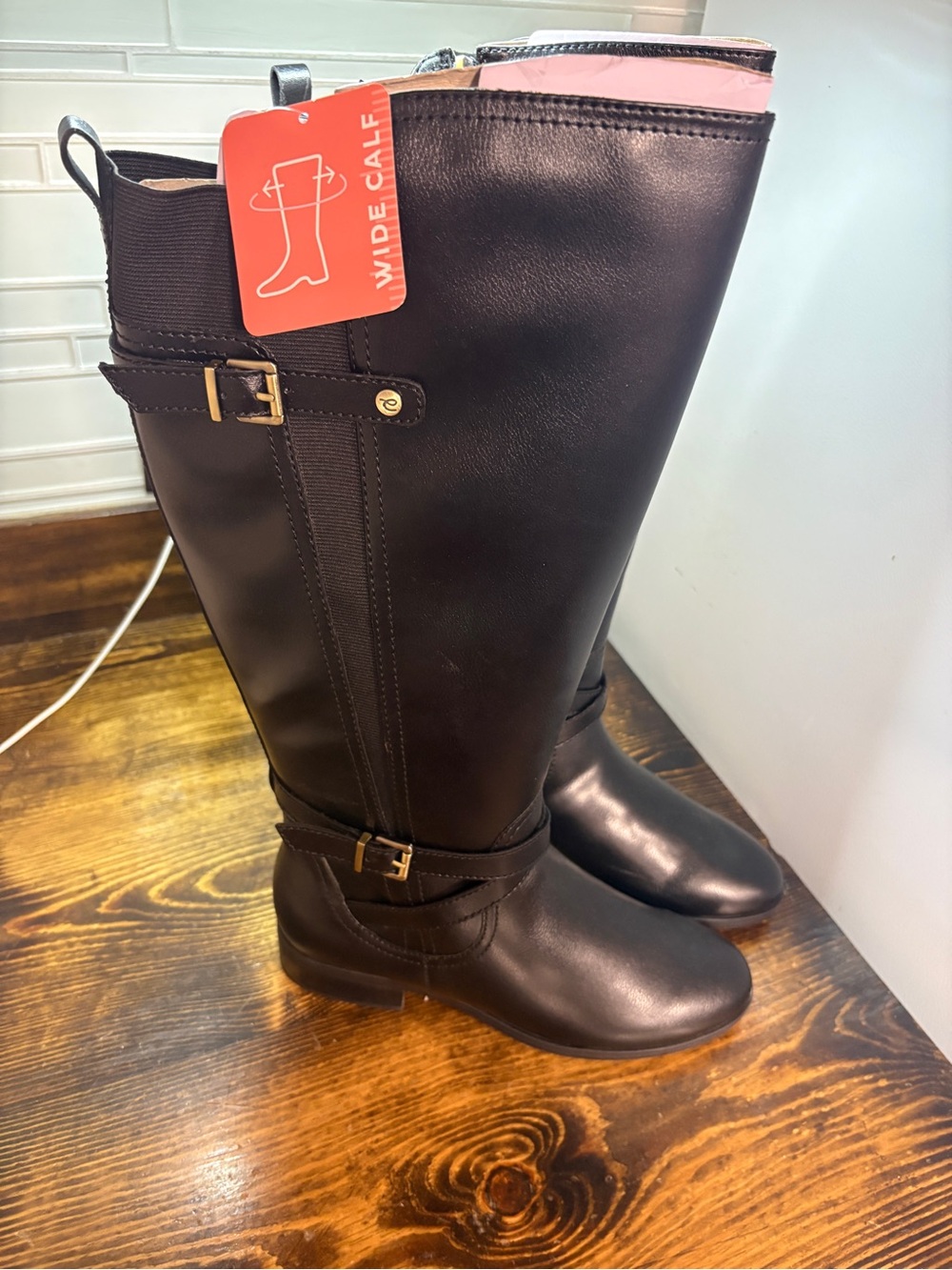 Easy Spirit Black Tall Boots Size 9.5 Wide Calf